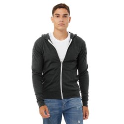 Buy Bella + Canvas 3939 Unisex Triblend Full-Zip Lightweight Hoodie | ApparelChoice.ca