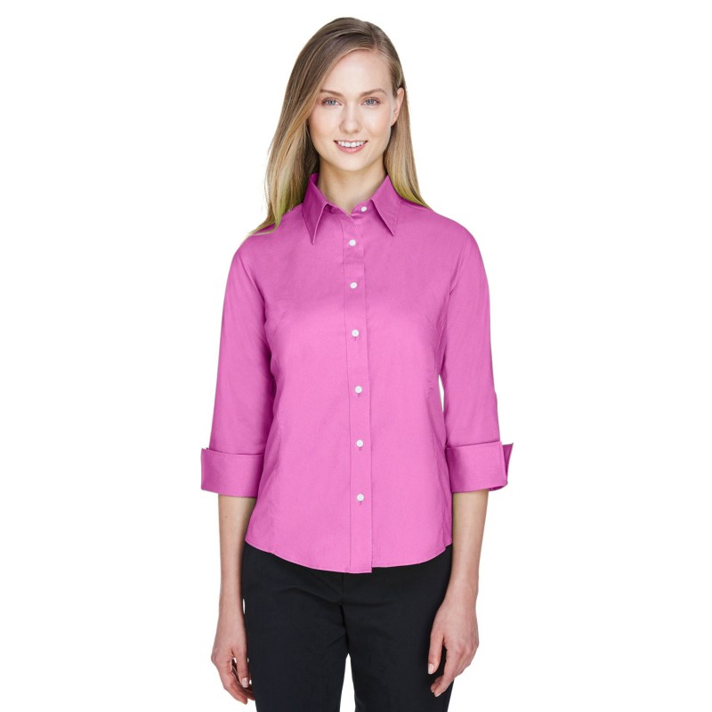 Buy Devon & Jones DP625W Ladies Perfect Fit 3/4-Sleeve Stretch Poplin Blouse | ApparelChoice.ca