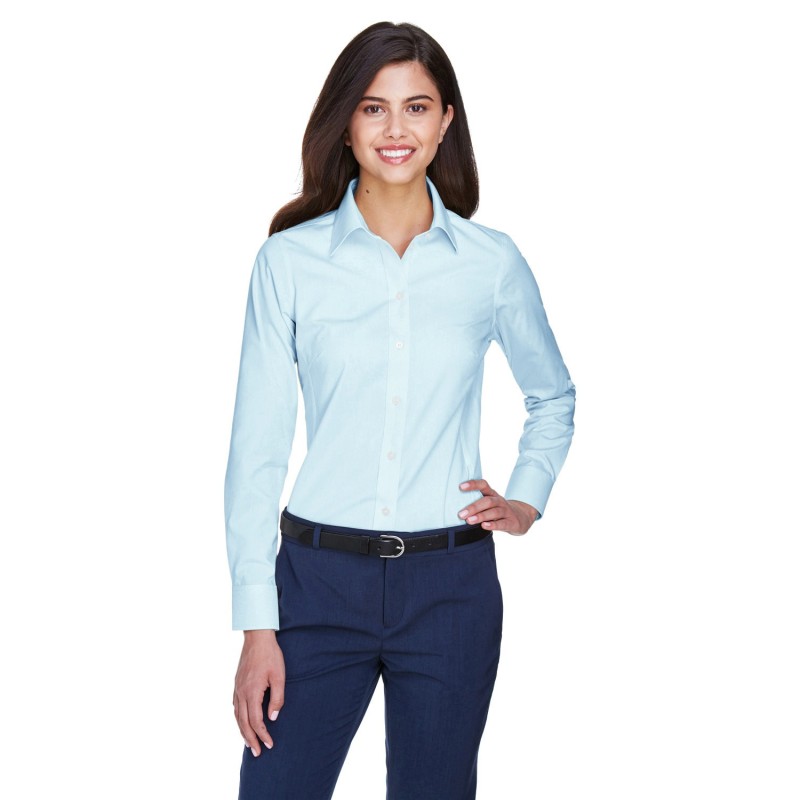 Buy Devon & Jones D630W Ladies Crown Collection Solid Oxford Woven Shirt | ApparelChoice.ca