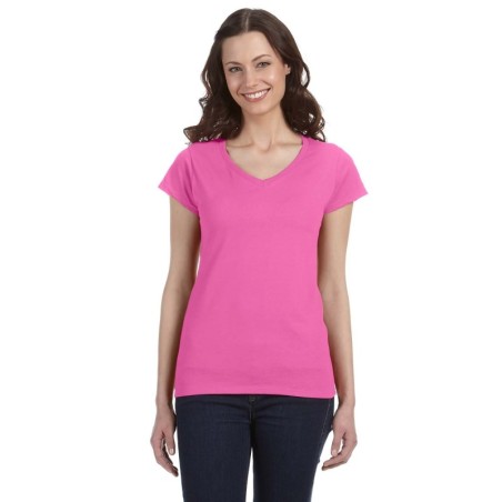 Buy Gildan G64VL Ladies SoftStyle Fitted V-Neck T-Shirt | ApparelChoice.ca