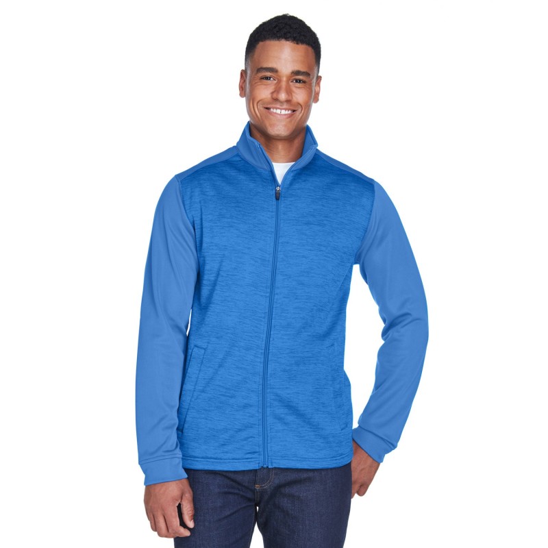 Buy Devon & Jones DG796 Men's Newbury Colorblock Melange Fleece Full-Zip | ApparelChoice.ca