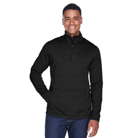 Buy Devon & Jones DG798 Men's Newbury Melange Fleece Quarter-Zip | ApparelChoice.ca