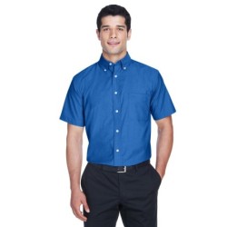 Buy Harriton M600S Men's Short-Sleeve Oxford with Stain-Release | ApparelChoice.ca