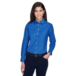 Buy Harriton M600W Ladies Long-Sleeve Oxford with Stain-Release | ApparelChoice.ca