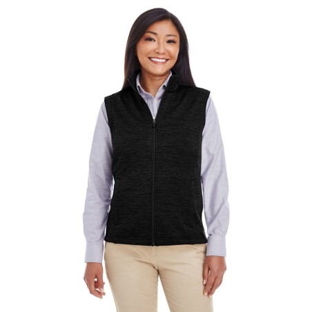 Buy Devon & Jones DG797W Ladies Newbury Melange Fleece Vest | ApparelChoice.ca
