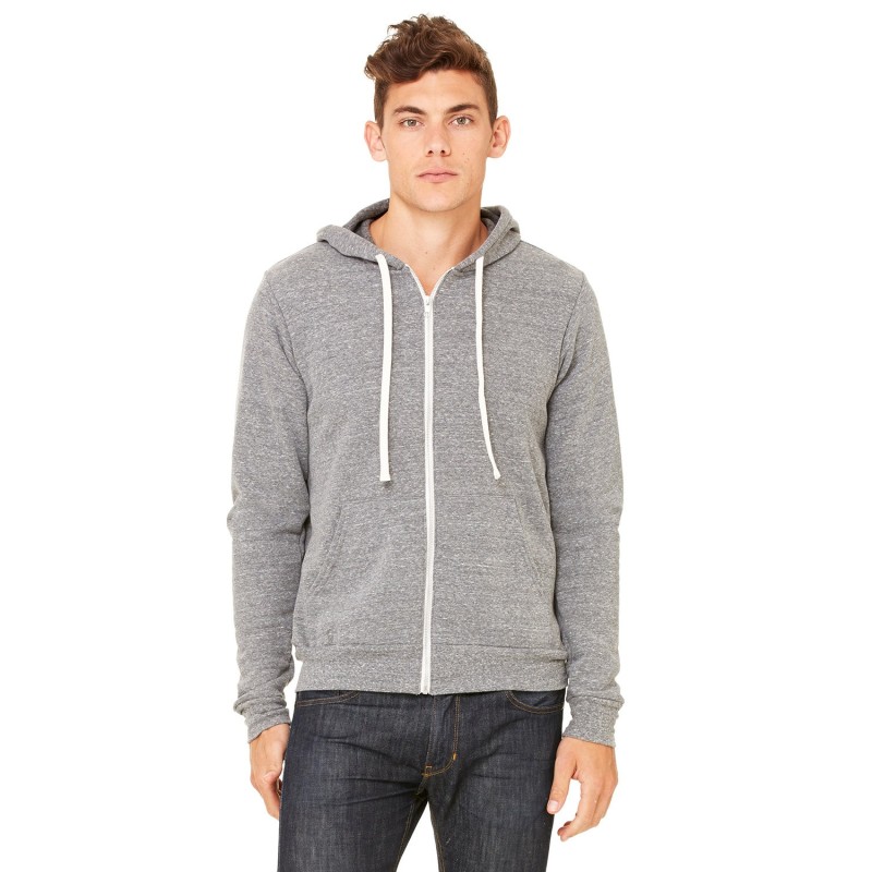 Buy Bella + Canvas 3909 Unisex Triblend Sponge Fleece Full-Zip Hoodie | ApparelChoice.ca