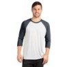 Buy Next Level Apparel 6051 Unisex Triblend 3/4-Sleeve Raglan | ApparelChoice.ca