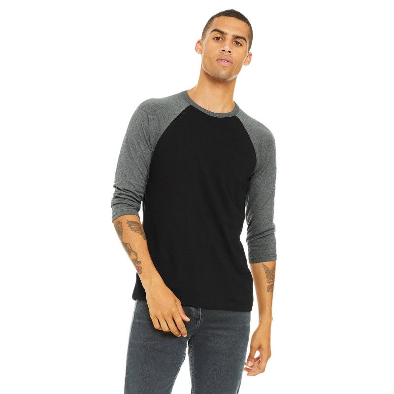 Buy Bella + Canvas 3200 Unisex 3/4-Sleeve Baseball T-Shirt | ApparelChoice.ca