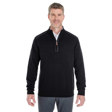 Buy Devon & Jones DG478 Men's Manchester Fully-Fashioned Quarter-Zip Sweater | ApparelChoice.ca