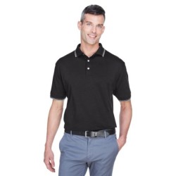 Buy Devon & Jones D140 Men's Tipped Perfect Pima Interlock Polo | ApparelChoice.ca