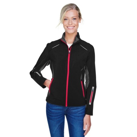 Buy North End 78678 Ladies Pursuit Three-Layer Light Bonded Hybrid Soft Shell Jacket with Laser Perforation | ApparelChoice.ca