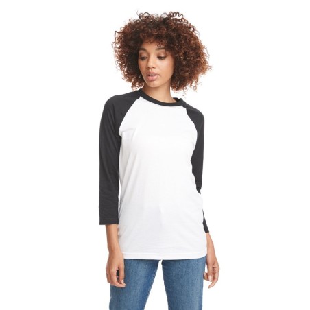 Buy Next Level Apparel 6251 Unisex CVC 3/4 Sleeve Raglan Baseball T-Shirt | ApparelChoice.ca