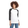Buy Next Level Apparel 6251 Unisex CVC 3/4 Sleeve Raglan Baseball T-Shirt | ApparelChoice.ca