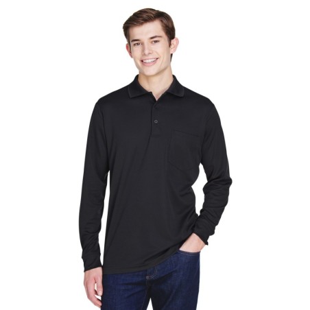 Buy Core365 88192P Adult Pinnacle Performance Long-Sleeve Pique Polo with Pocket | ApparelChoice.ca