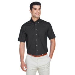 Buy Devon & Jones D620S Men's Crown Woven Collection Solid Broadcloth Short-Sleeve Shirt | ApparelChoice.ca