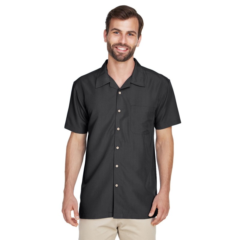 Buy Harriton M560 Men's Barbados Textured Camp Shirt | ApparelChoice.ca
