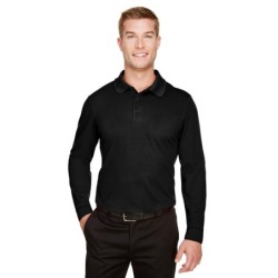 Buy Devon & Jones DG20LT CrownLux Performance Tall Plaited Long Sleeve Polo | ApparelChoice.ca
