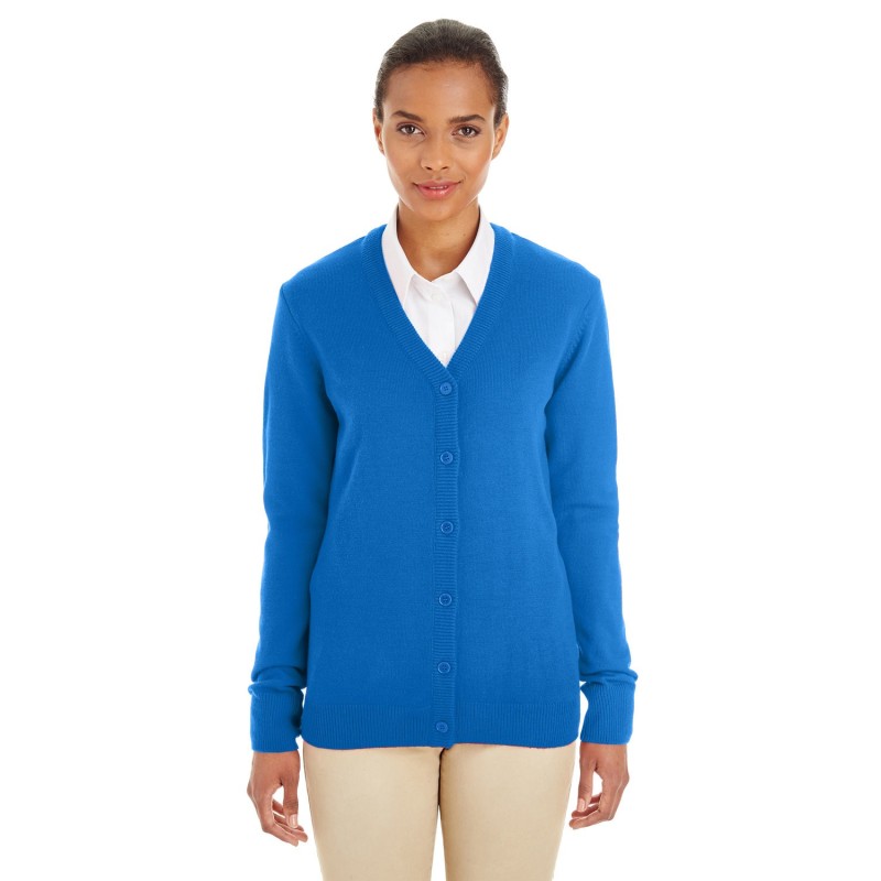 Buy Harriton M425W Ladies Pilbloc V-Neck Button Cardigan Sweater | ApparelChoice.ca