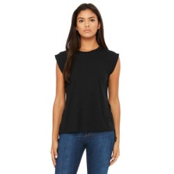 Buy Bella + Canvas 8804 Ladies Flowy Muscle T-Shirt with Rolled Cuff | ApparelChoice.ca