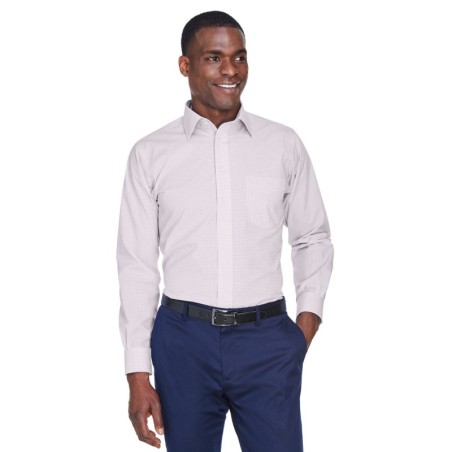 Buy Devon & Jones DG510 Men's Crown Collection Micro Tattersall Woven Shirt | ApparelChoice.ca
