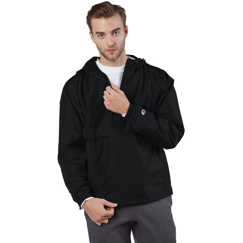 Buy Champion CO200 Adult Packable Anorak 1/4 Zip Jacket | ApparelChoice.ca