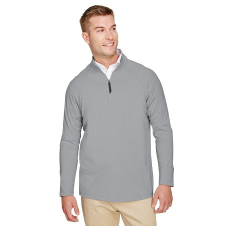 Buy Devon & Jones DG480 CrownLux Performance Men's Clubhouse Micro-Stripe Quarter-Zip | ApparelChoice.ca