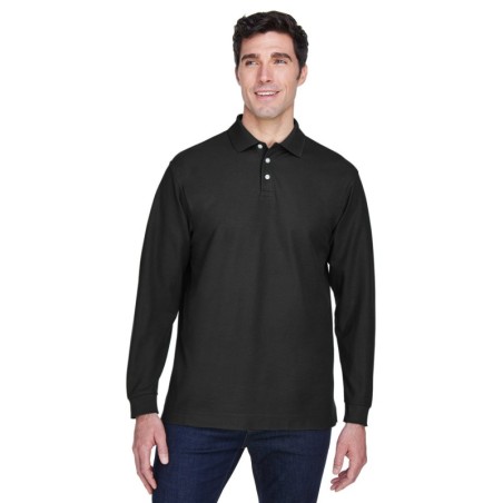 Buy Devon & Jones D110 Men's Pima Pique Long-Sleeve Polo | ApparelChoice.ca