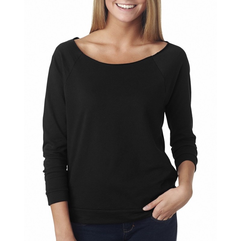 Buy Next Level Apparel 6951 Ladies French Terry 3/4-Sleeve Raglan | ApparelChoice.ca