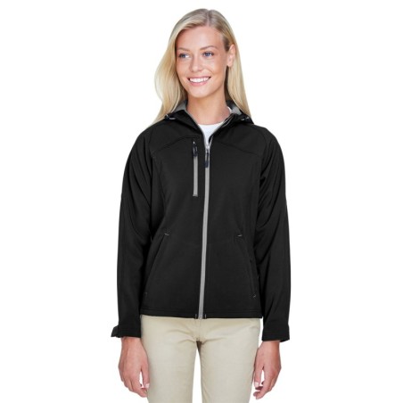 Buy North End 78166 Ladies Prospect Two-Layer Fleece Bonded Soft Shell Hooded Jacket | ApparelChoice.ca