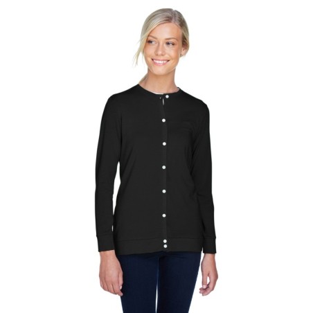Buy Devon & Jones DP181W Ladies Perfect Fit Ribbon Cardigan | ApparelChoice.ca