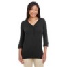 Buy Devon & Jones DP186W Ladies Perfect Fit Y-Placket Convertible Sleeve Knit Top | ApparelChoice.ca