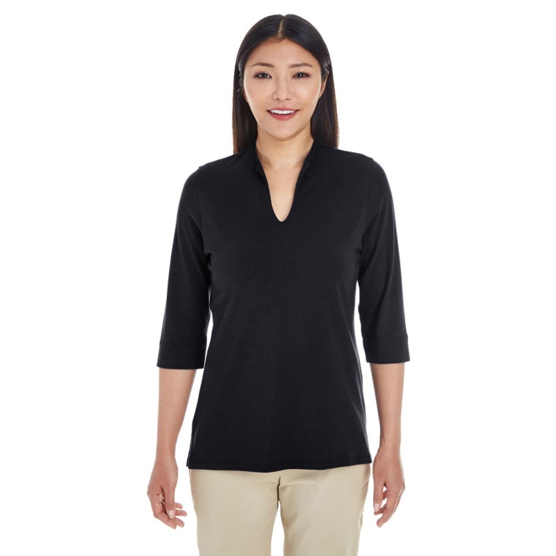 Buy Devon & Jones DP188W Ladies Perfect Fit Tailored Open Neckline Top | ApparelChoice.ca