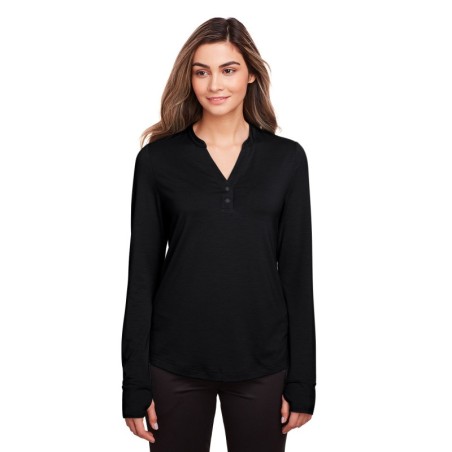 Buy North End NE400W Ladies Jaq Snap-Up Stretch Performance Pullover | ApparelChoice.ca